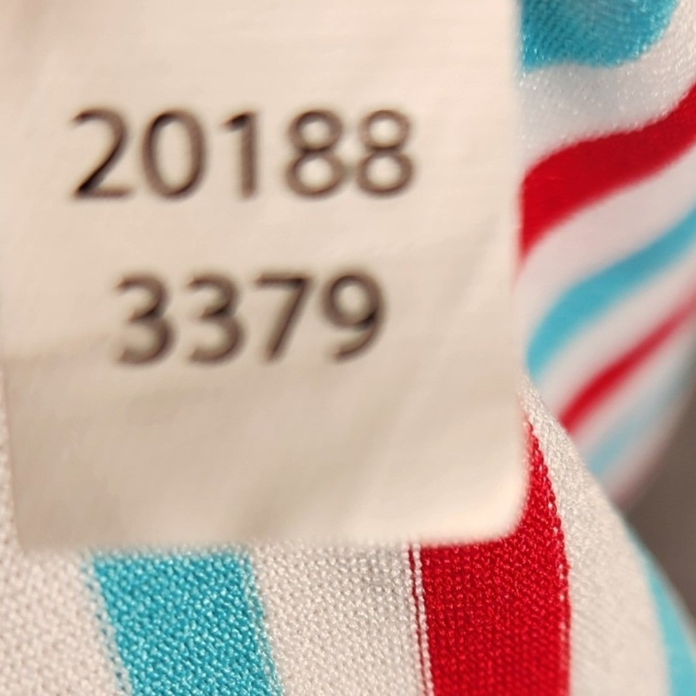 Southern Tide T3 Tide to Trail Polo Shirt Mens Large Red Teal Stripe Golf - Picture 7 of 11